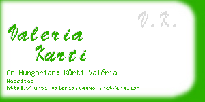 valeria kurti business card